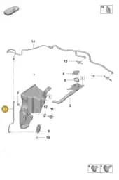 9GT955673 Porsche Hose Line for Washer Water