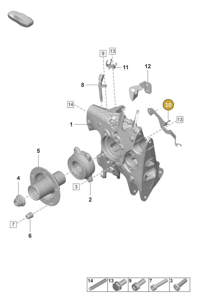 9GT971006 — Porsche 911 (2021-2022) diagram p59501020, position 10