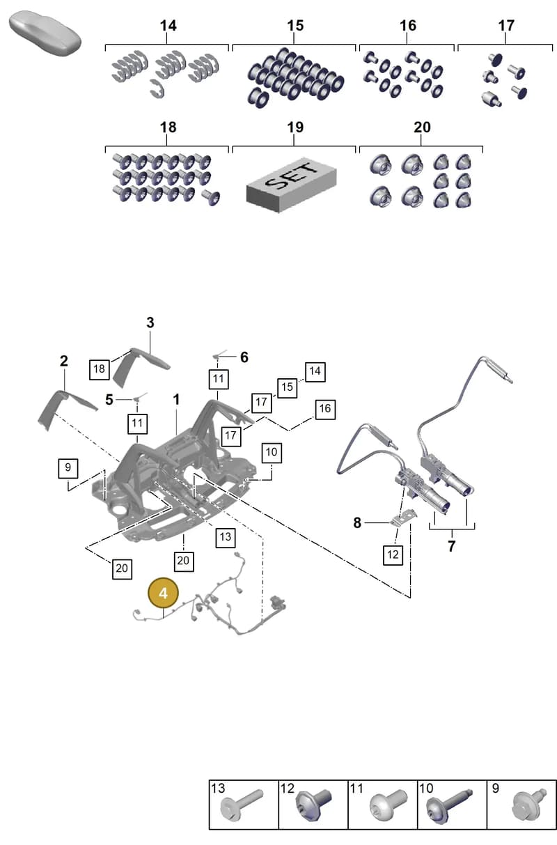 9GT971296A — Porsche 911 (2021-2022) diagram p59803190, position 4