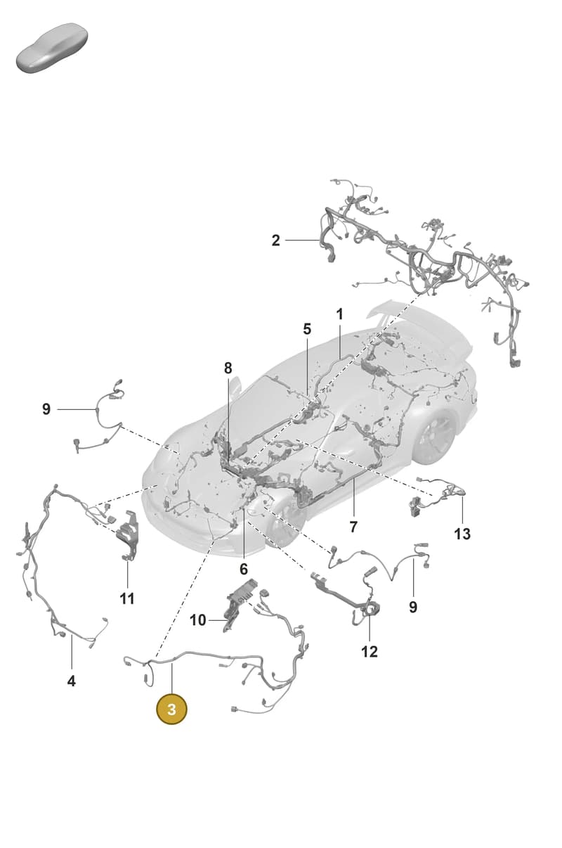 9GT972155D — Porsche 911 (2021-2022) diagram p59902100, position 3