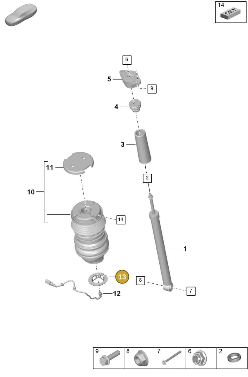 9J0616297A — Porsche Taycan Sport Turismo (2019-2024) diagram p56502000, position 13