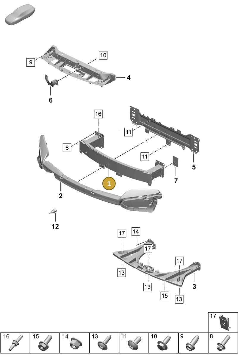 9J0805241A — Porsche Taycan Sport Turismo (2023-2025) diagram p64802410, position 1
