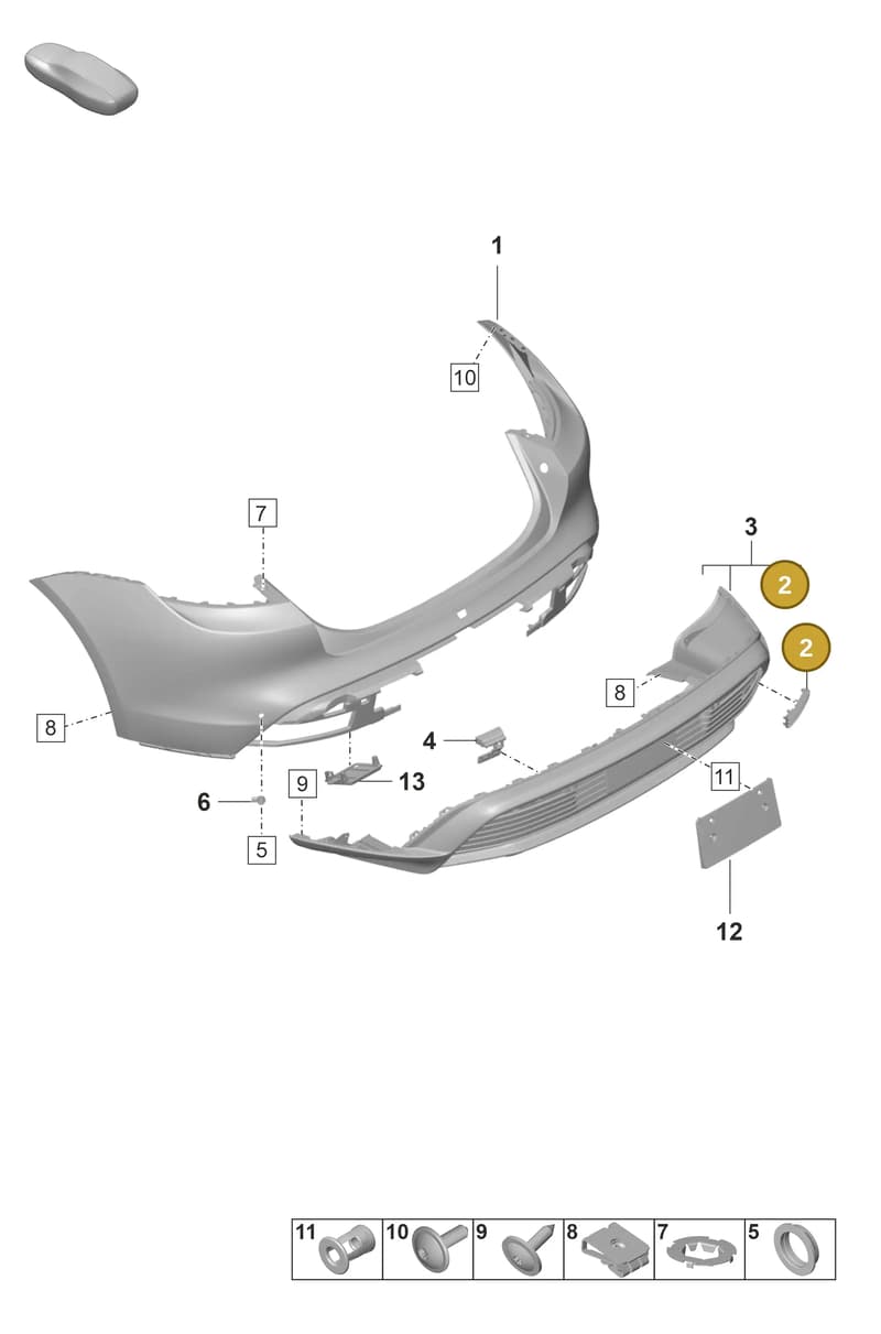 9J0807441BOK1 — Porsche Taycan Sport Turismo (2019-2024) diagram p56802500, position 2