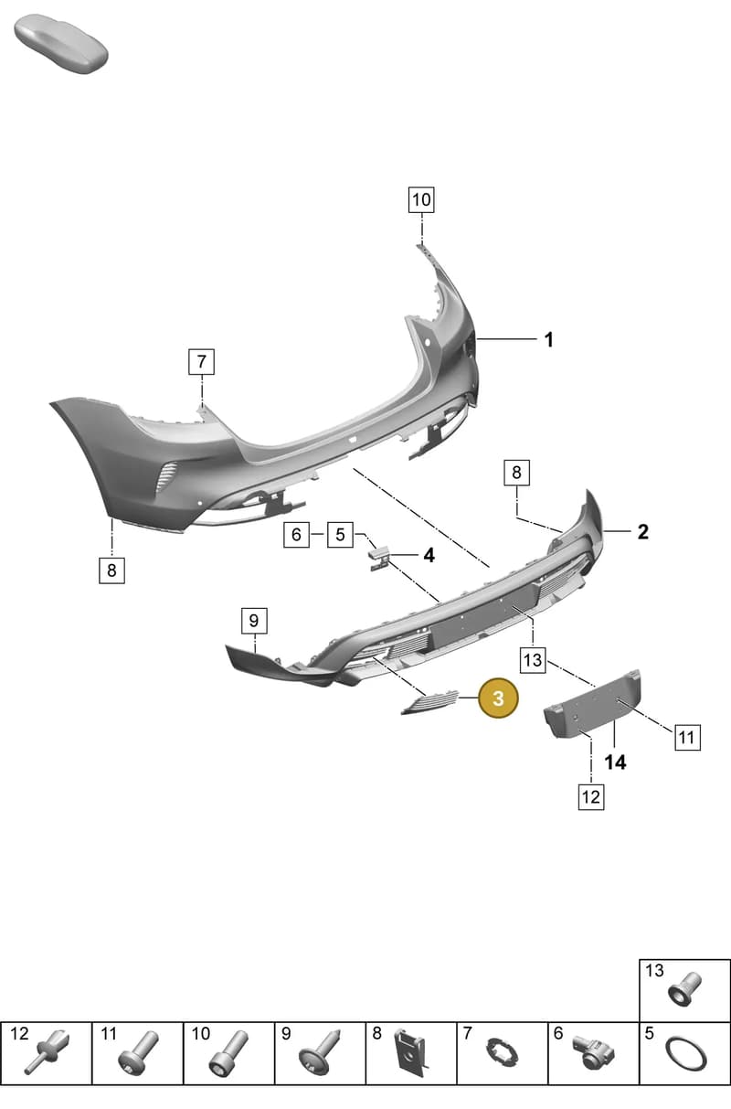 9J0807441BOK1 — Porsche Taycan Sport Turismo (2023-) diagram p64802561, position 3