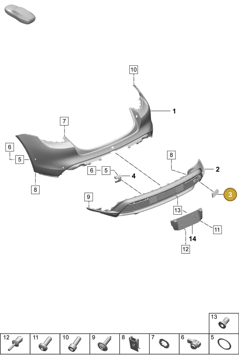9J0807441BOK1 — Porsche Taycan Sport Turismo (2023-) diagram p64802551, position 3