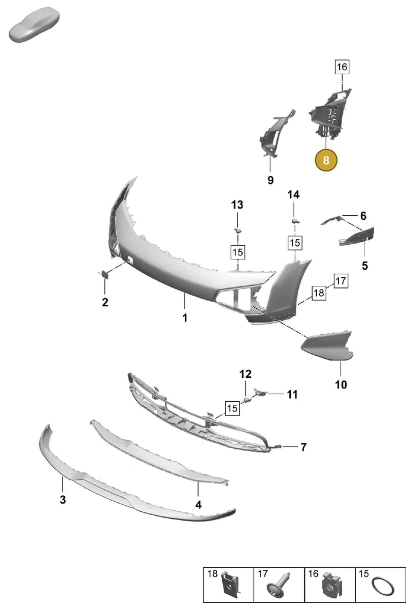 9J0807683COK1 — Porsche Taycan Sport Turismo (2023-) diagram p64802160, position 8