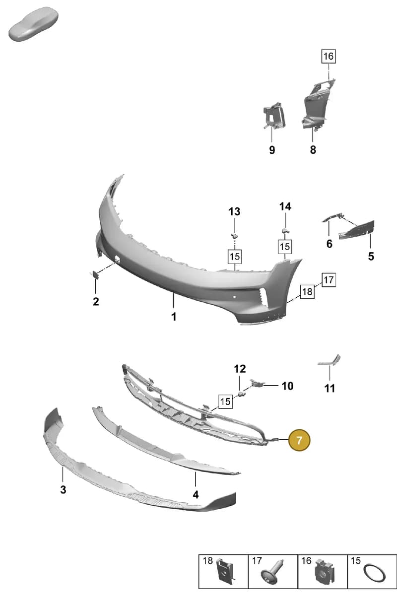 9J0807683DOK1 — Porsche Taycan Sport Turismo (2023-) diagram p64802150, position 7