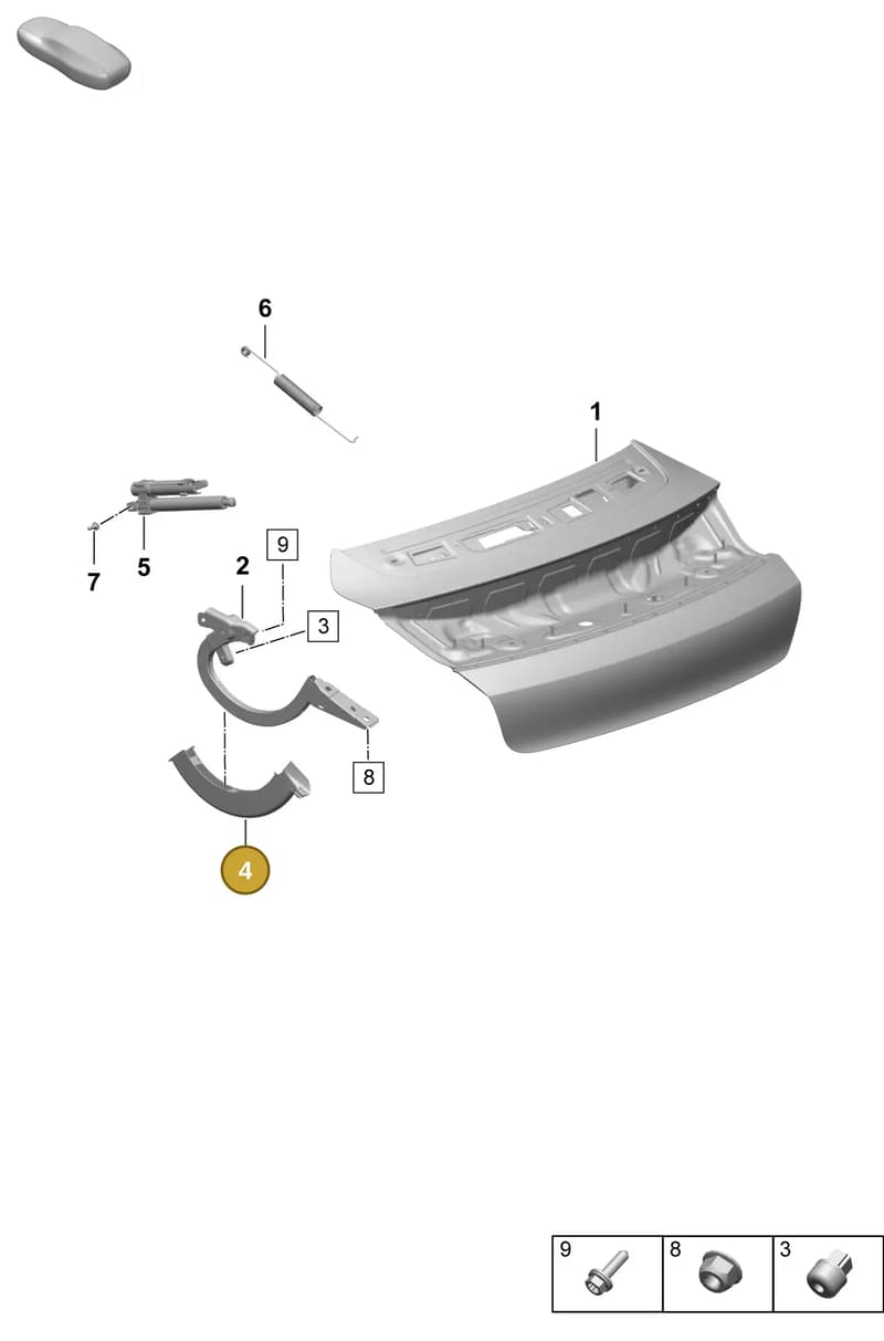 9J0827601 — Porsche Taycan Sport Turismo (2023-2025) diagram p64803100, position 4