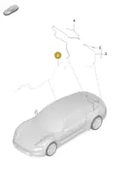 9J0827861C Porsche Hose Line for Washer Water