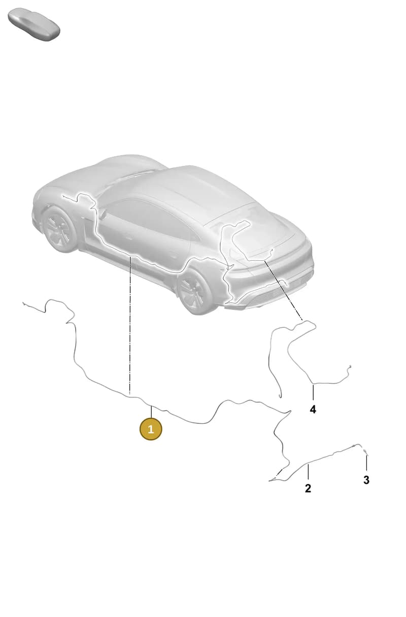 9J0827861E — Porsche Taycan Sport Turismo (2023-2025) diagram p64906400, position 1