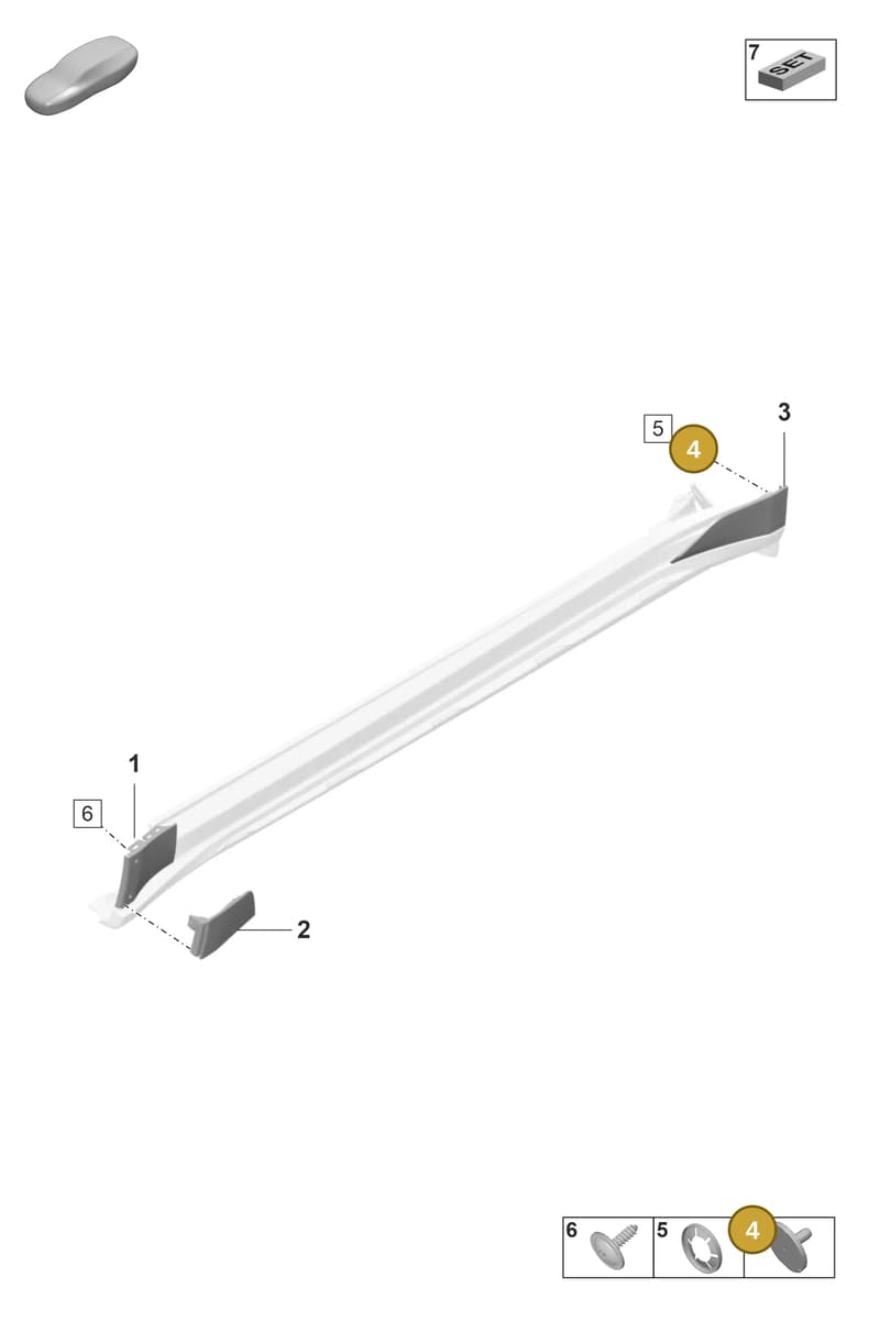 9J0853755 — Porsche Taycan Sport Turismo (2019-2024) diagram p56810400, position 4