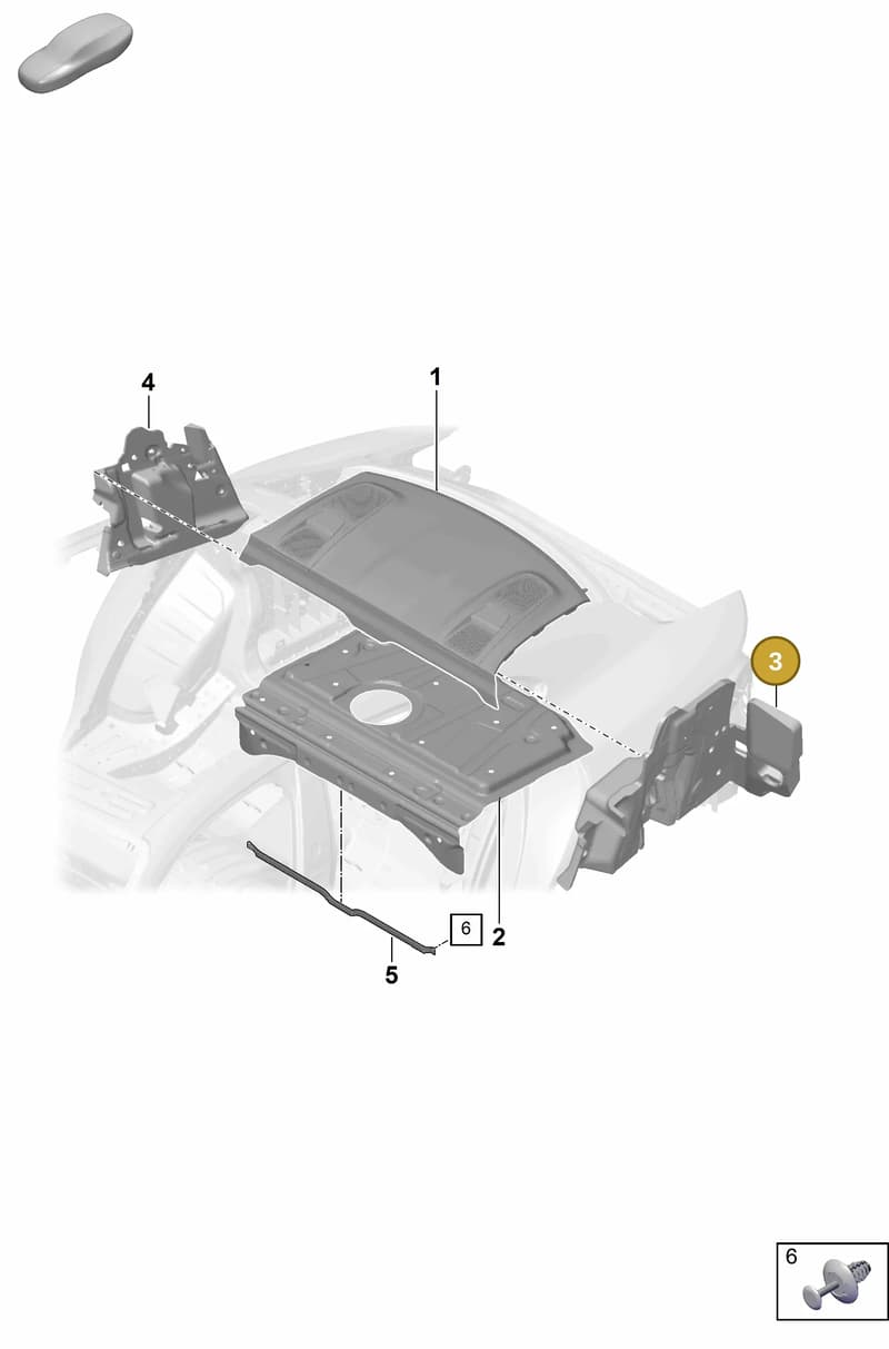 9J0861691AY1 — Porsche Taycan Sport Turismo (2023-) diagram p56807450, position 3