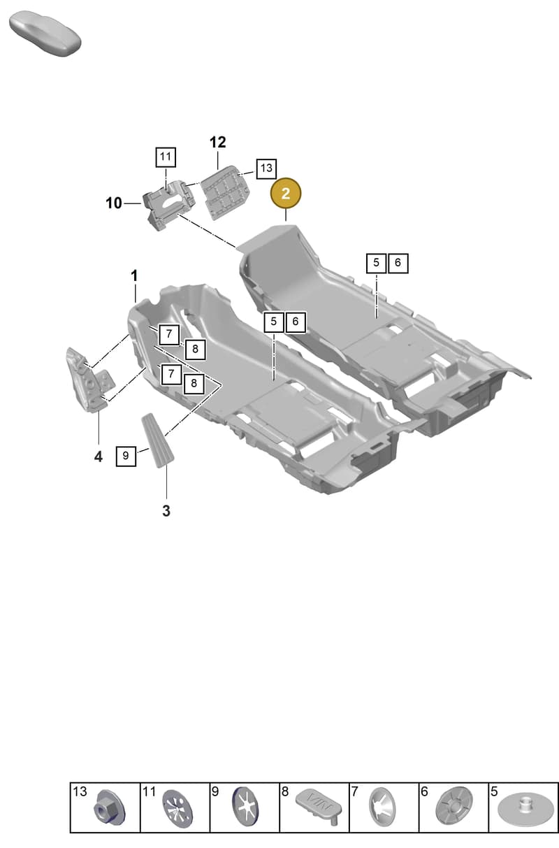 9J0863102AOW4 — Porsche Taycan Sport Turismo (2023-) diagram p56807110, position 2