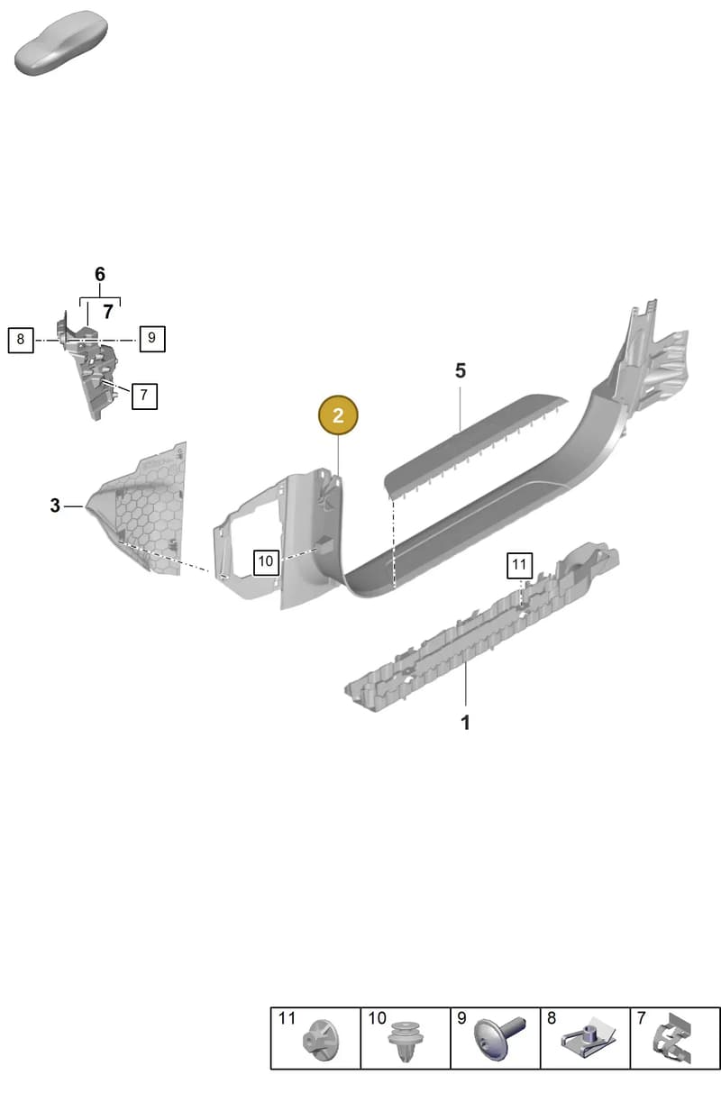 9J0863382OS1 — Porsche Taycan Sport Turismo (2023-) diagram p56807300, position 2