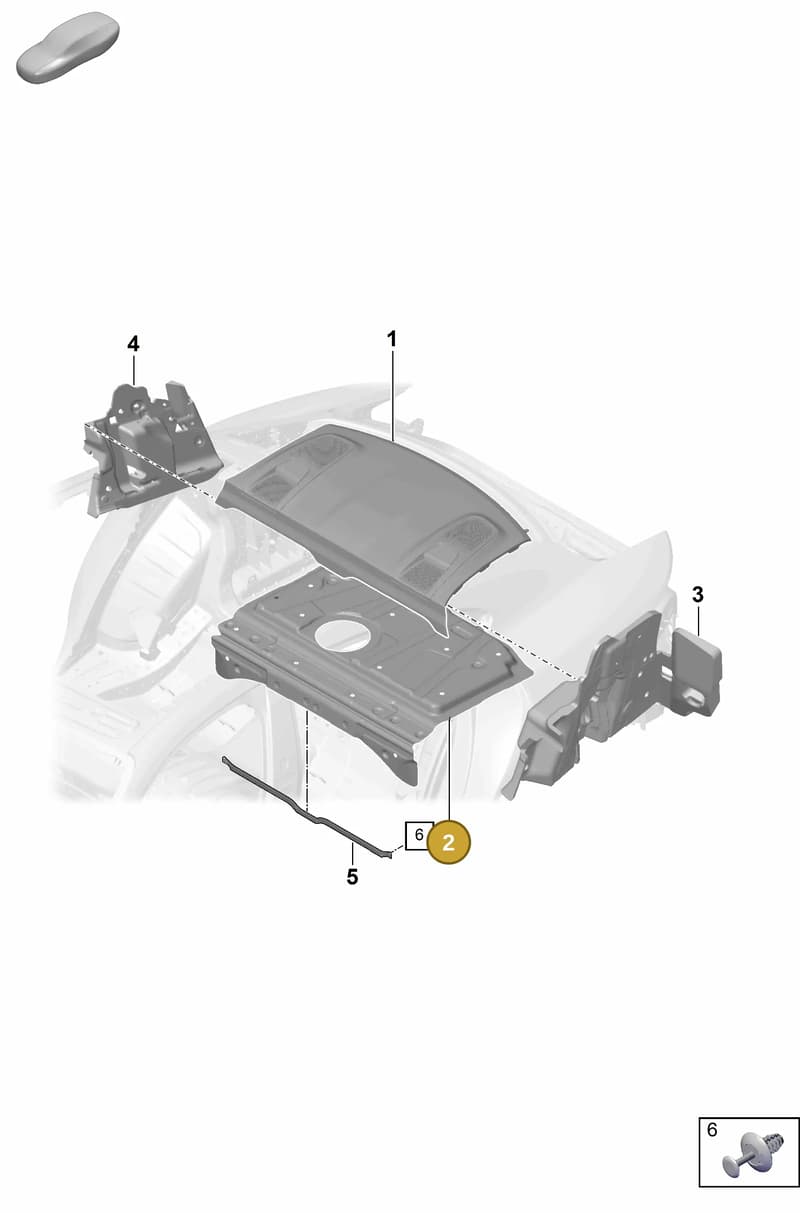 9J0863414COH7 — Porsche Taycan Sport Turismo (2023-) diagram p56807450, position 2