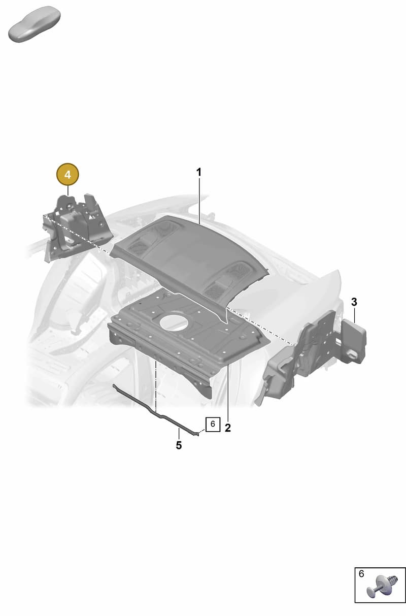 9J0864786 — Porsche Taycan Sport Turismo (2023-2025) diagram p56807450, position 4