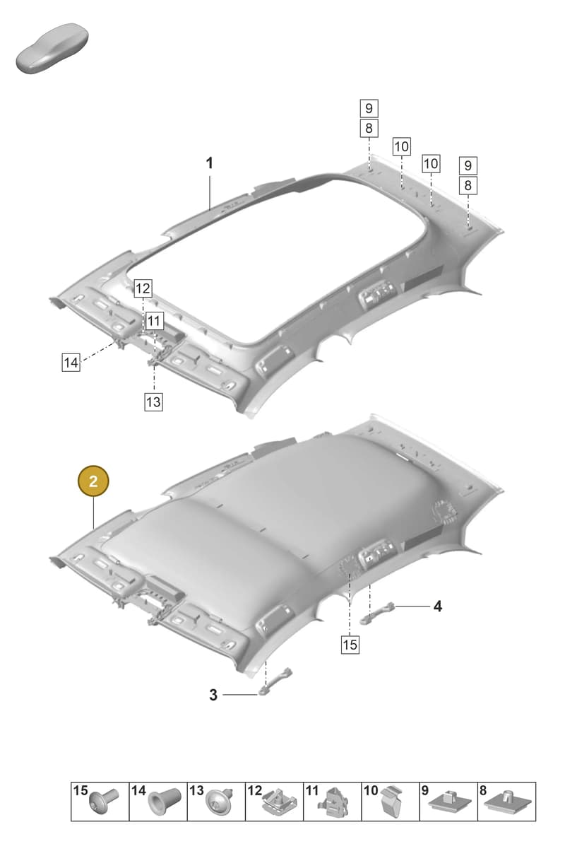 9J0867501AAOH7 — Porsche Taycan Sport Turismo (2019-2024) diagram p56807425, position 2