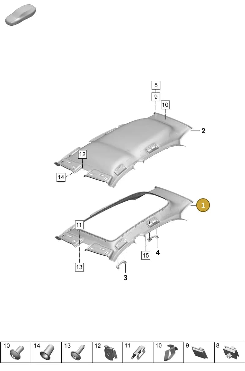 9J0867501ANOS1 — Porsche Taycan Sport Turismo (2023-) diagram p64807310, position 1