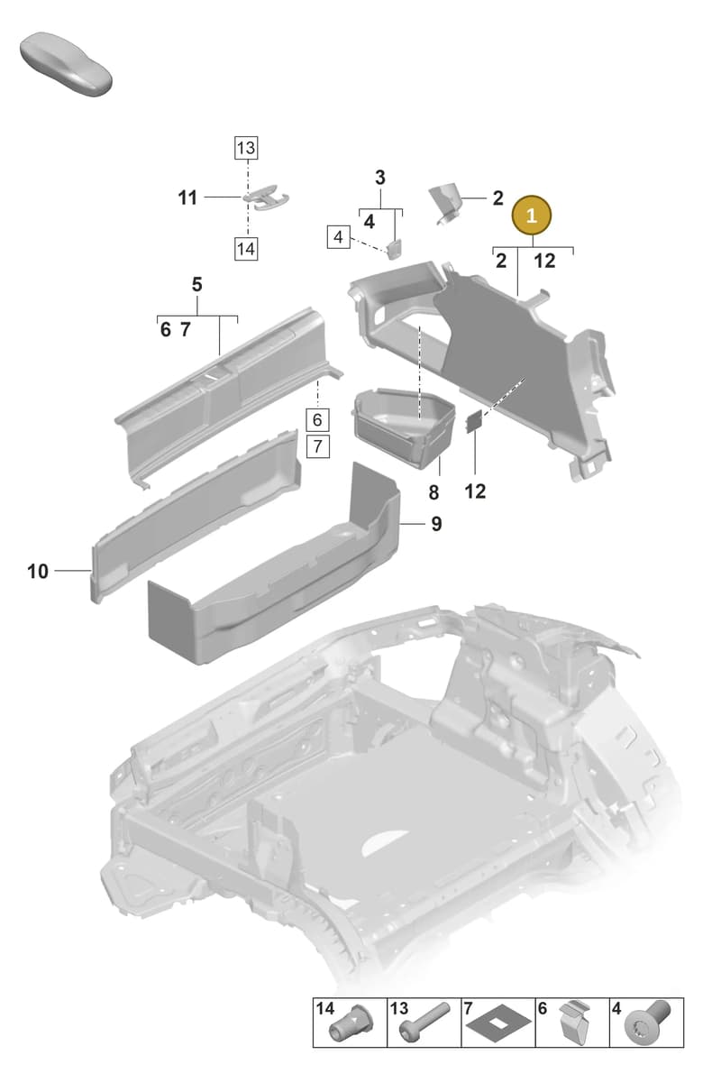 9J0868223BDK4 — Porsche Taycan Sport Turismo (2019-2024) diagram p56807500, position 1