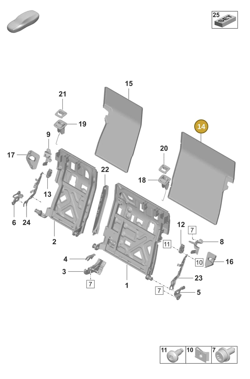 9J0885754DK4 — Porsche Taycan Sport Turismo (2023-) diagram p56818000, position 14