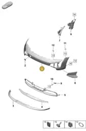 9J0898220G Porsche Bumper Cover