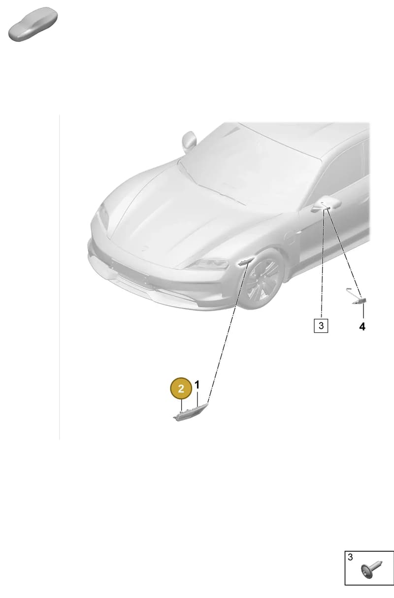 9J0945061AB — Porsche Taycan Sport Turismo (2023-2025) diagram p64908300, position 2