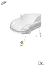 9J0953041AB Porsche Turn Signal Repeater