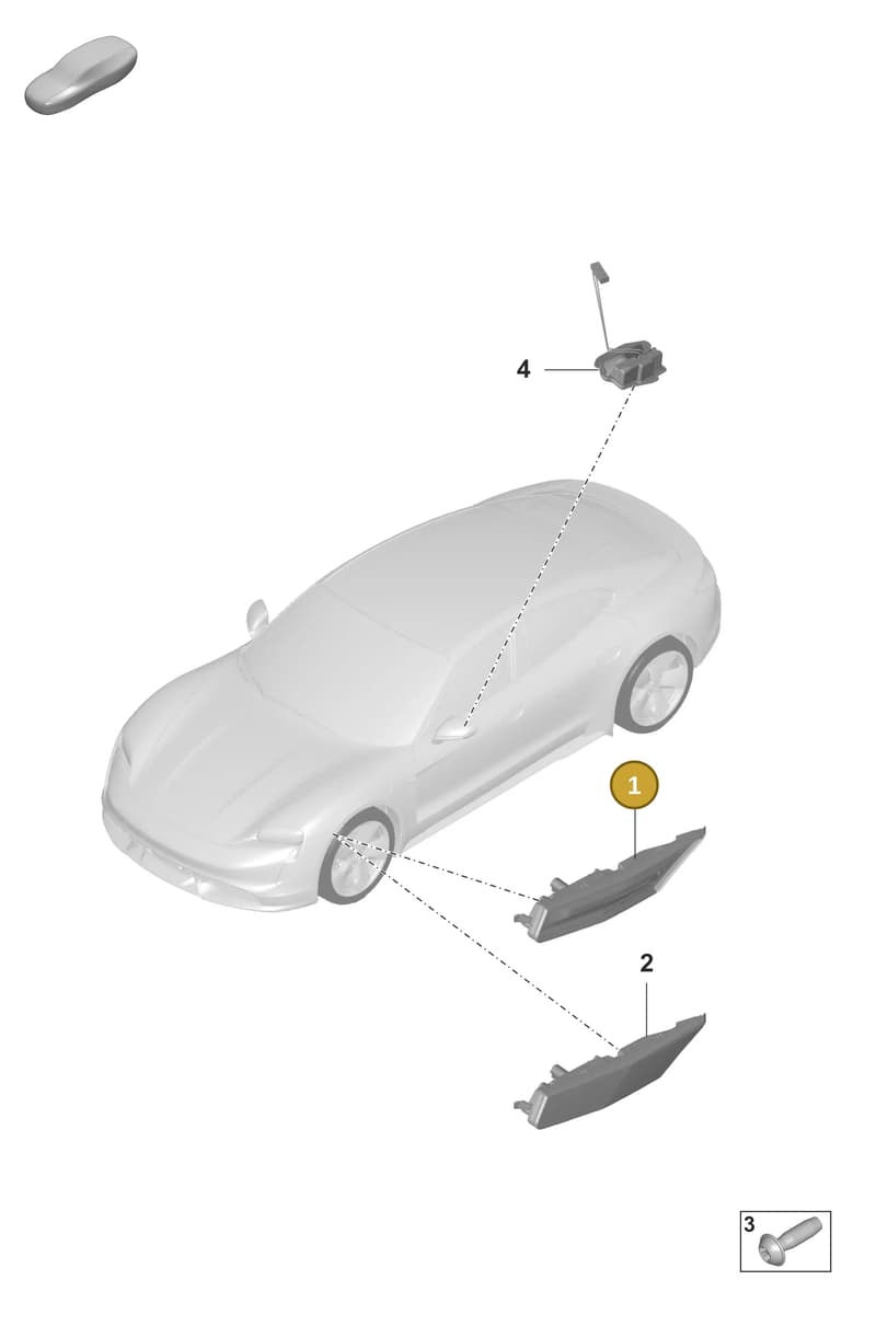 9J0953041C — Porsche Taycan Sport Turismo (2019-2024) diagram p56905040, position 1