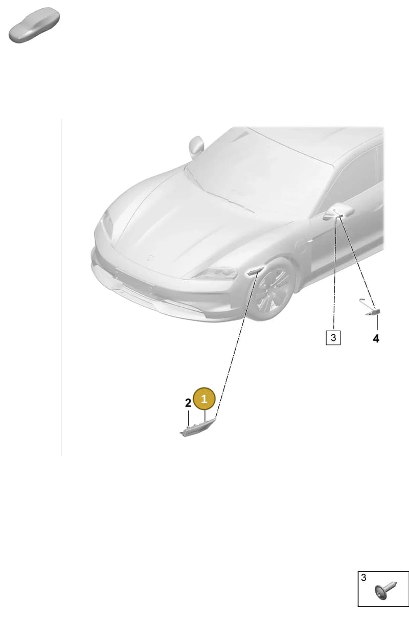 9J0953042AB — Porsche Taycan Sport Turismo (2023-2025) diagram p64908300, position 1