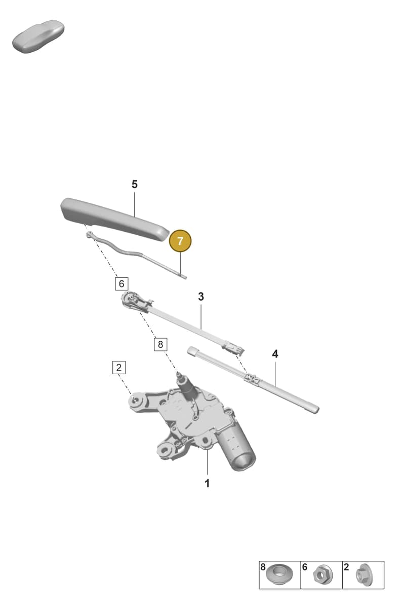 9J0955674 — Porsche Taycan Sport Turismo (2019-2024) diagram p56904010, position 7