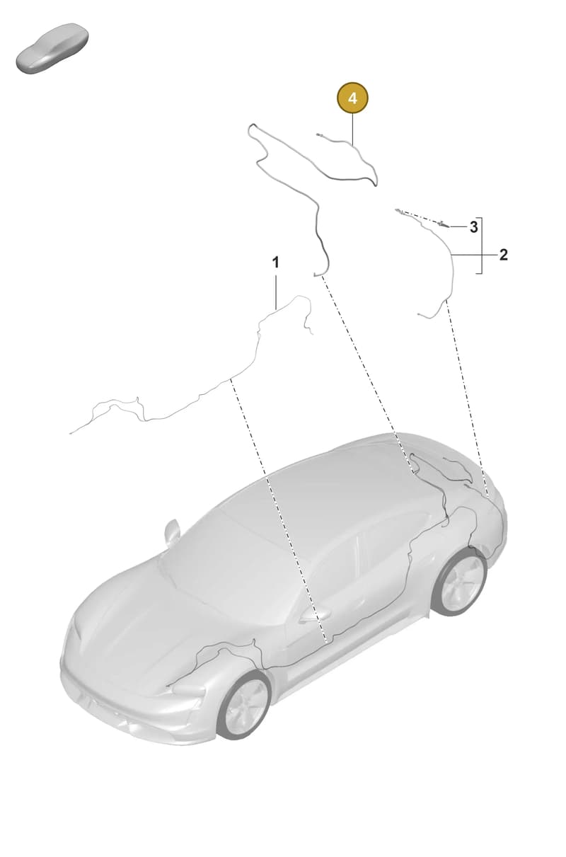 9J0955954 — Porsche Taycan Sport Turismo (2019-2024) diagram p56904020, position 4