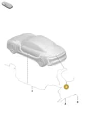 9J0955954 Porsche Hose Line for Washer Water