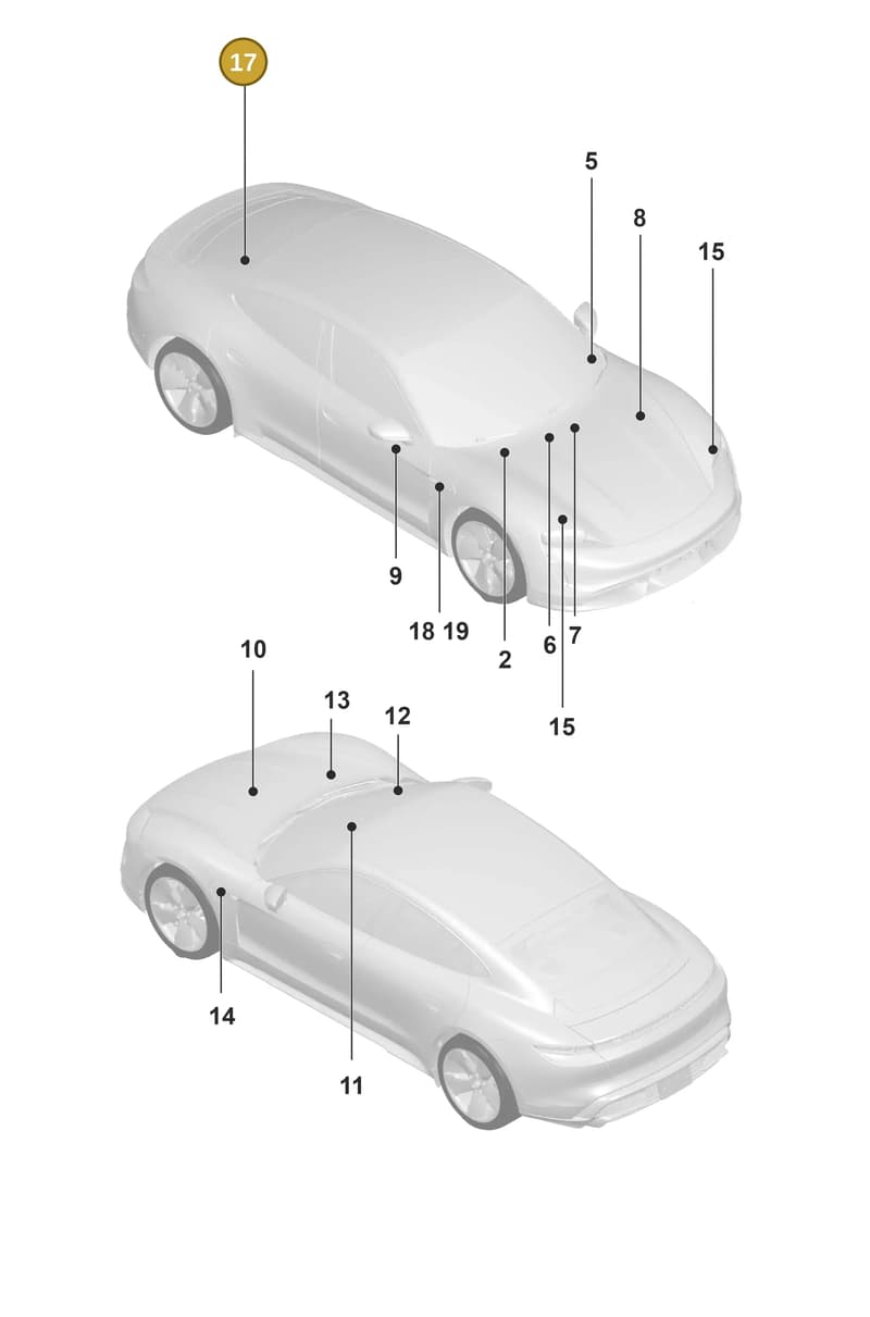 9J1010564 — Porsche Taycan Sport Turismo (2019-2024) diagram p56003000, position 17