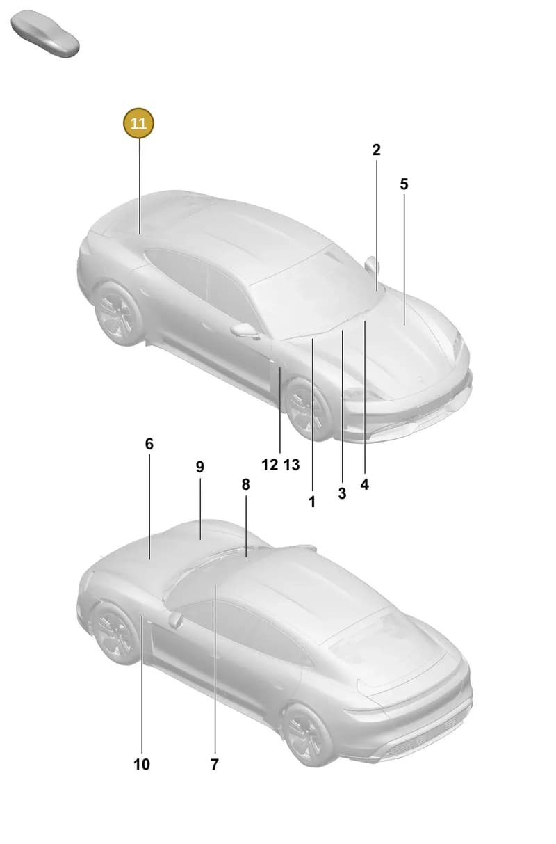 9J1010564 — Porsche Taycan Sport Turismo (2023-2025) diagram p64003100, position 11