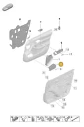 9J1035144AOW4 Porsche Loudspeaker Trim (Bramble OW4)