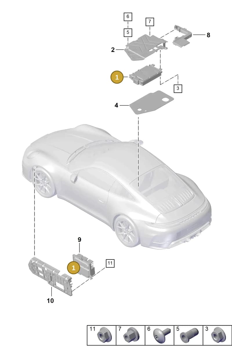 9J1035223L — Porsche 911 (2024-2025) diagram p63914400, position 1