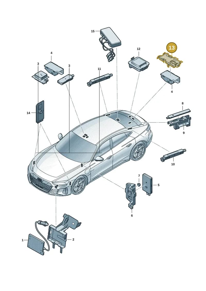 9J1035464 — Audi RS e-tron GT (2020-2025) diagram 4j1035100, position 13