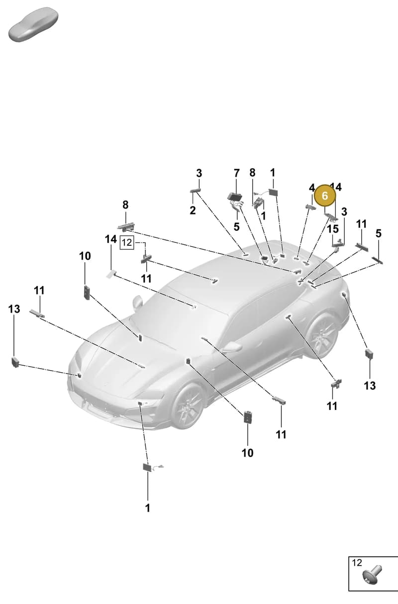 9J1035464 — Porsche Taycan Sport Turismo (2023-2025) diagram p64911300, position 6