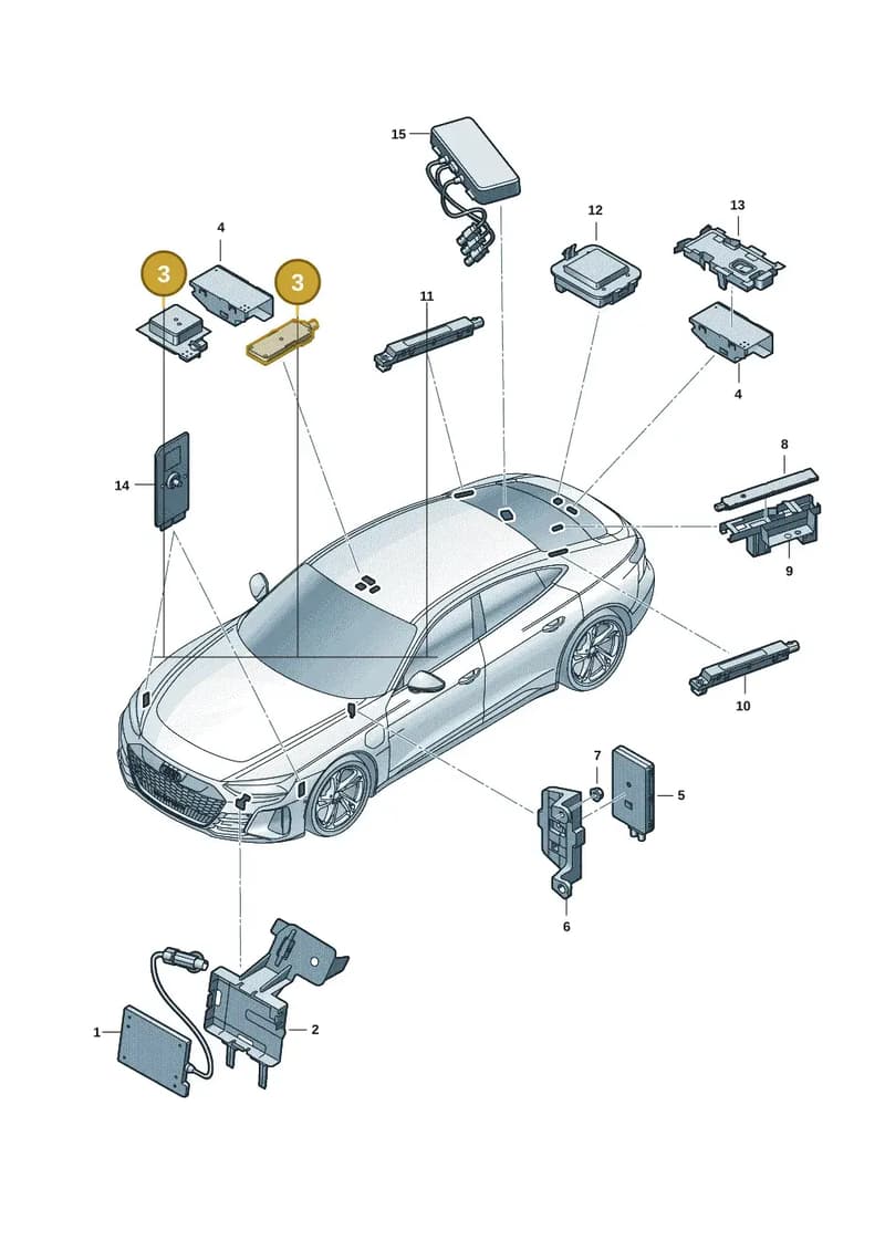 9J1035500A — Audi RS e-tron GT (2020-2025) diagram 4j1035100, position 3