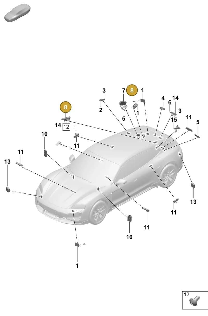 9J1035525 — Porsche Taycan Sport Turismo (2023-2025) diagram p64911300, position 8