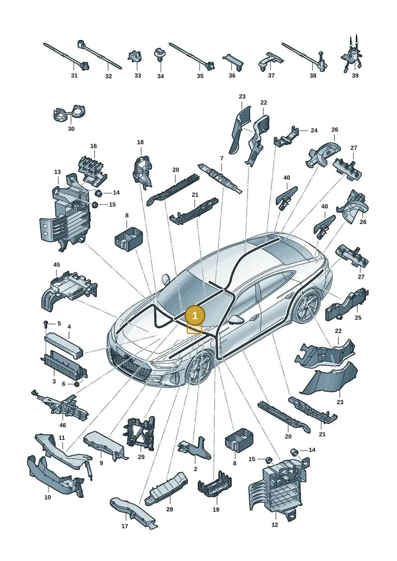 9J1035570B — Audi RS e-tron GT (2020-2025) diagram 4j1971800, position 1