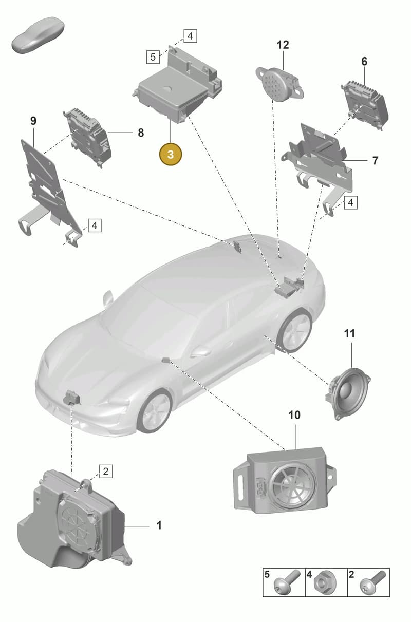 9J1035915 — Porsche Taycan Sport Turismo (2019-2024) diagram p56911150, position 3