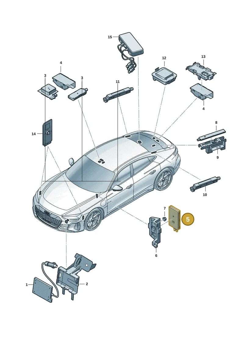 9J1051515E — Audi RS e-tron GT (2020-2025) diagram 4j1035100, position 5
