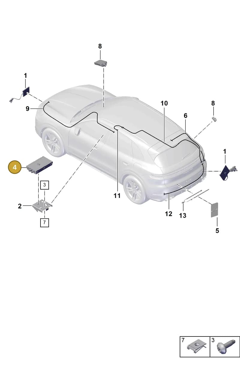 9J1051515E — Porsche Cayenne Coupe (2023-2023) diagram p60911300, position 4