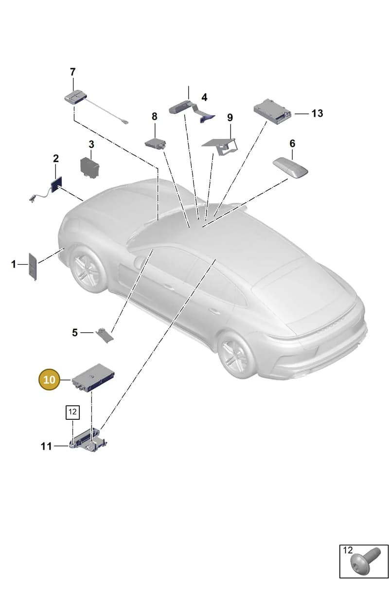 9J1051515E — Porsche Panamera (2023-2025) diagram p62911200, position 10