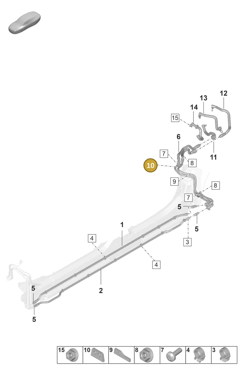9J1121043 — Porsche Taycan Sport Turismo (2019-2024) diagram p56155070, position 10