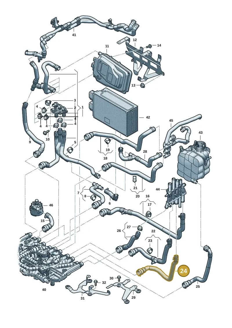 9J1121051A — Audi RS e-tron GT (2020-2025) diagram 4j1121120, position 24