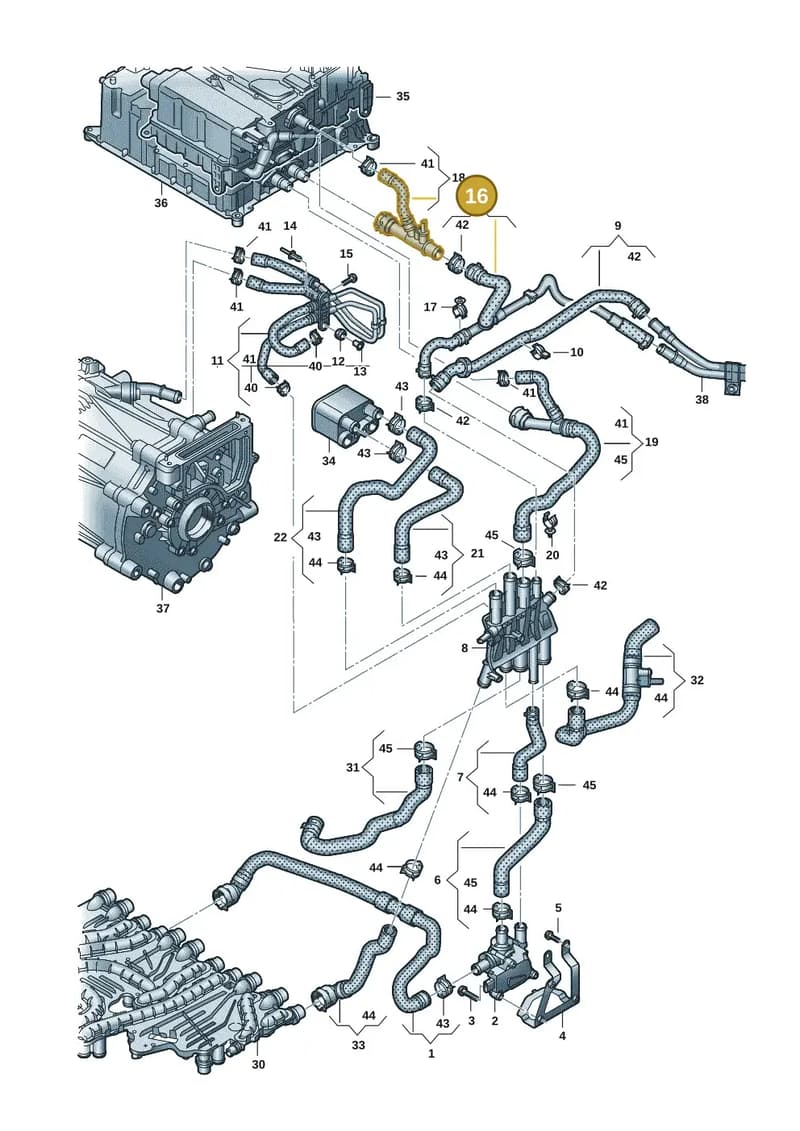 9J1121070B — Audi RS e-tron GT (2020-2025) diagram 4j1121050, position 16