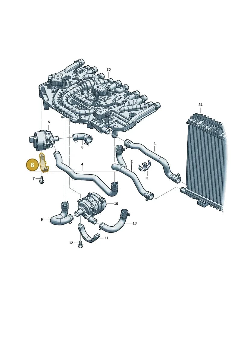 9J1121078 — Audi RS e-tron GT (2020-2025) diagram 4j1121100, position 6