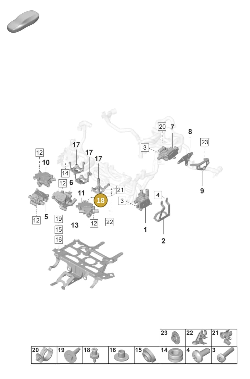 9J1121096 — Porsche Taycan Sport Turismo (2019-2024) diagram p56155010, position 18